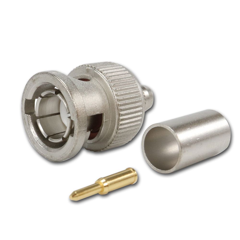 Telegartner: BNC Conector macho recto de crimpar