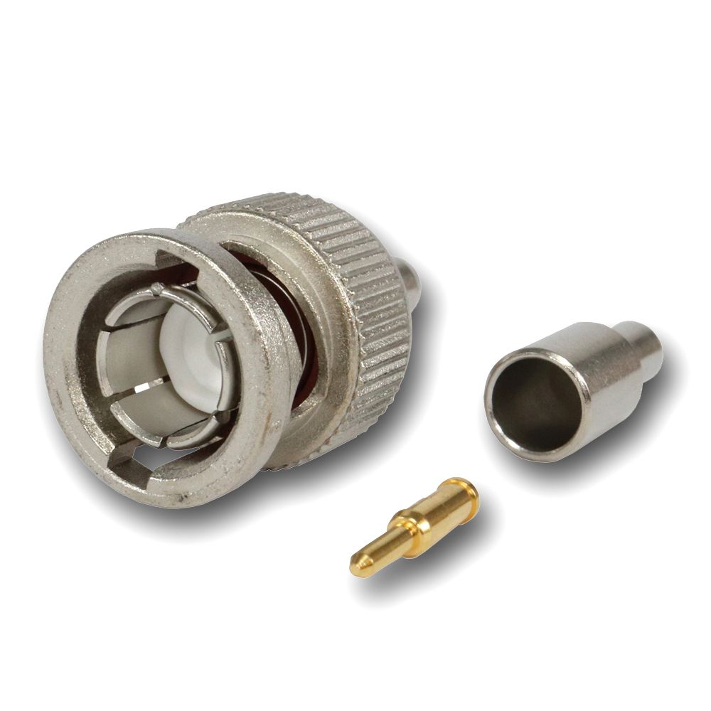 Telegartner: BNC Conector macho recto de crimpar