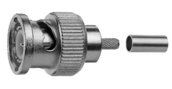 Telegartner: BNC Conector macho recto de crimpar Telegartner: BNC Conector macho recto de crimpar