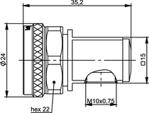 Telegartner: RF Standard tête connecteur m 4.3-10