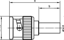 Telegartner: BNC Conector macho recto de crimpar
