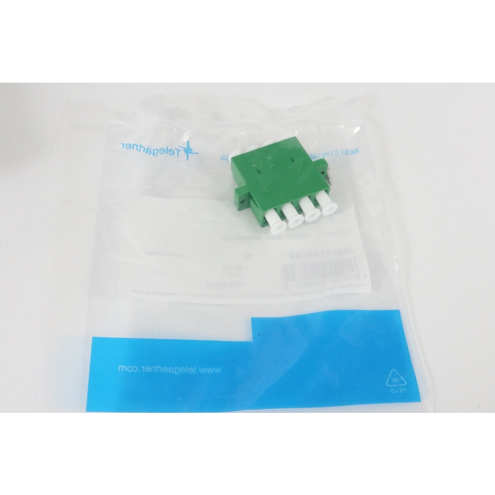 Telegärtner: LC/APC Quad Kupplung- grün