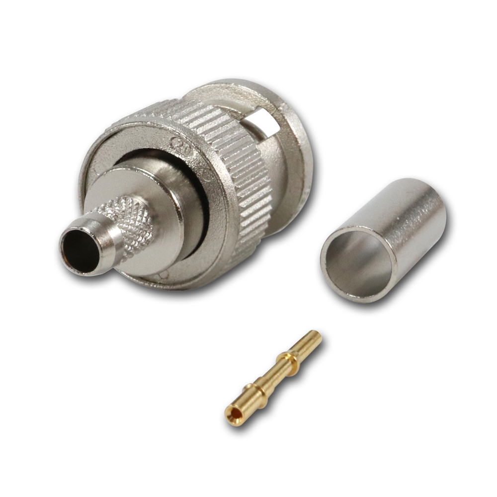 Telegartner: BNC Conector macho recto de crimpar