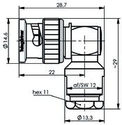 Telegärtner: BNC-Kabelwinkelstecker G01/G05