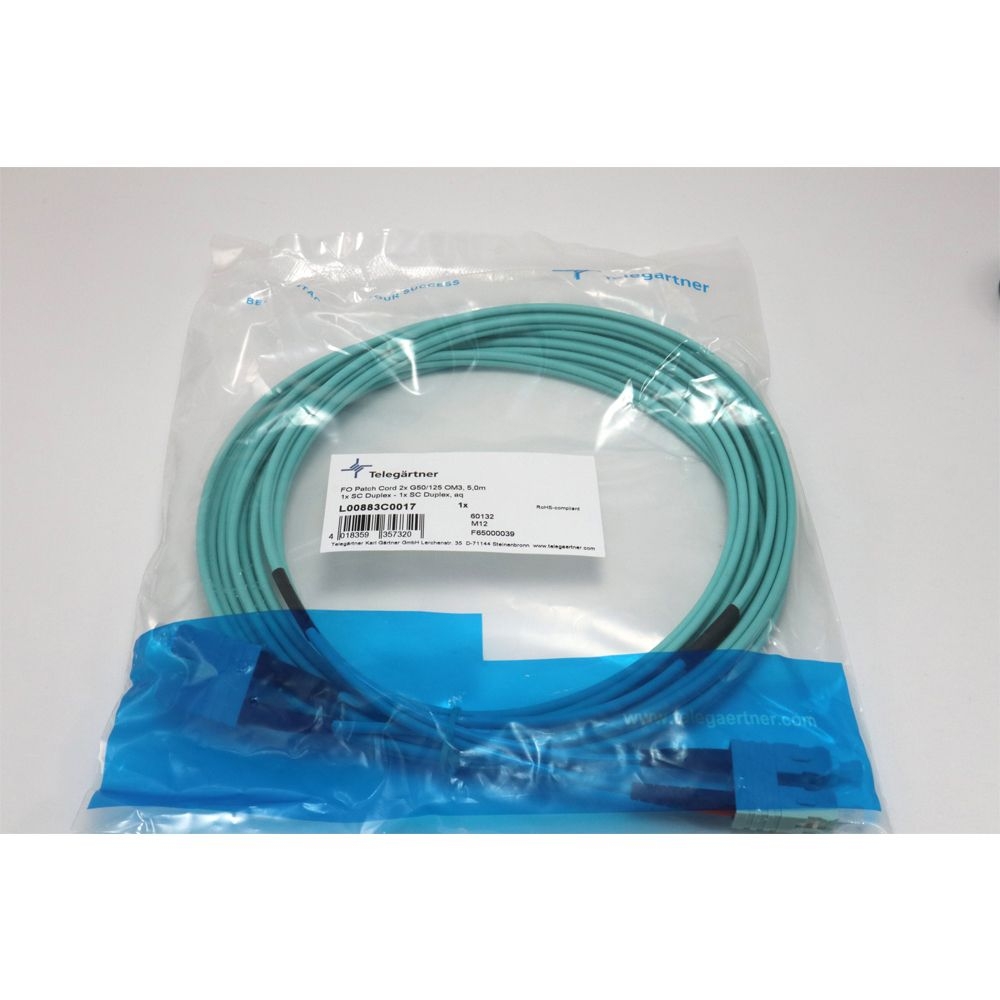 Telegärtner: LWL-Duplex-Rangierkabel