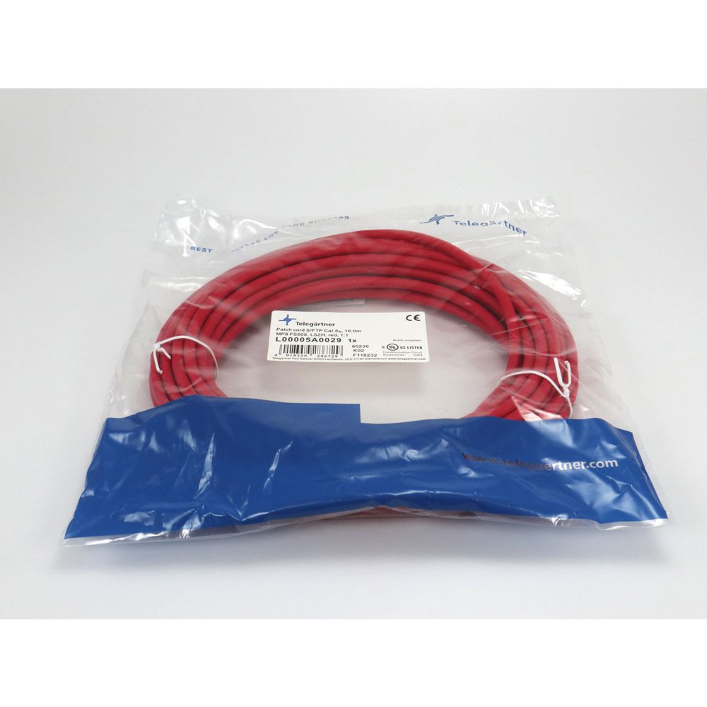 Telegärtner: MP8 FS 500 LSZH-10.0m, rot