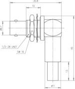 Telegärtner: BNC-Kabelwinkeleinbaubuchse Crimp G01