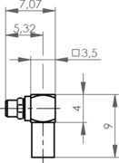 Telegartner: MMCX-Angle Plug Crimp G03