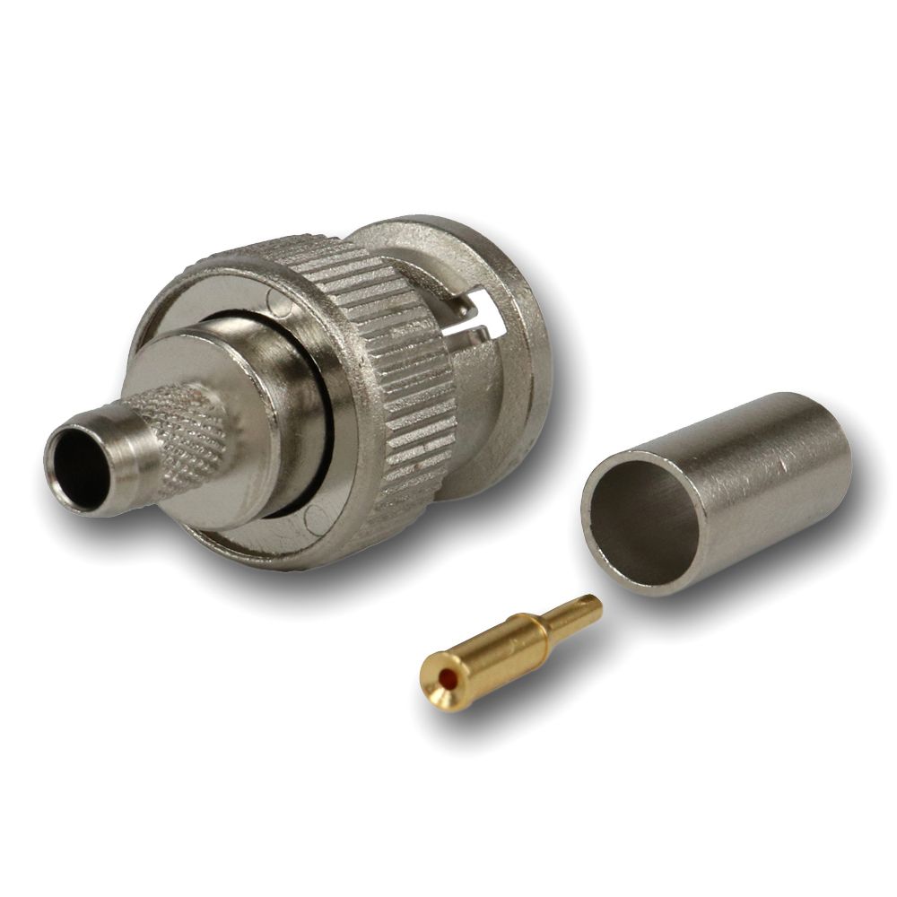 Telegartner: BNC Conector macho recto de crimpar
