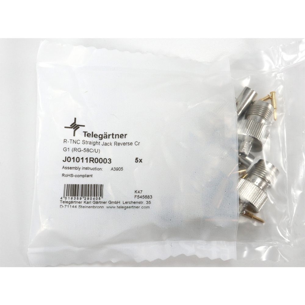 Telegartner: R-TNC Straight Jack Crimp G01