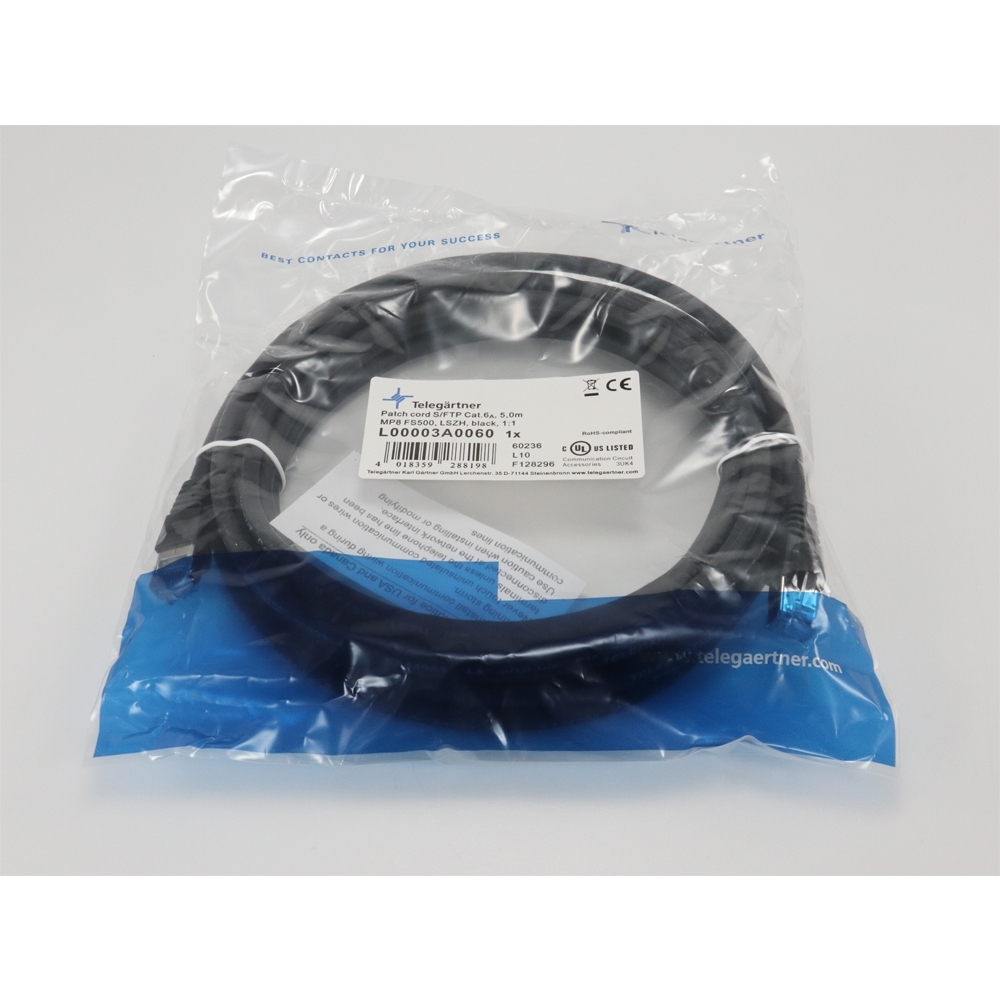 Telegärtner: MP8 FS 500 LSZH-5.0m, schwarz