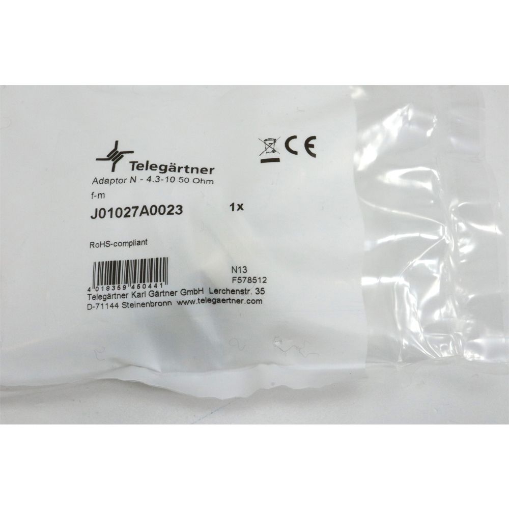 Telegartner: Adaptor N to 4.3-10