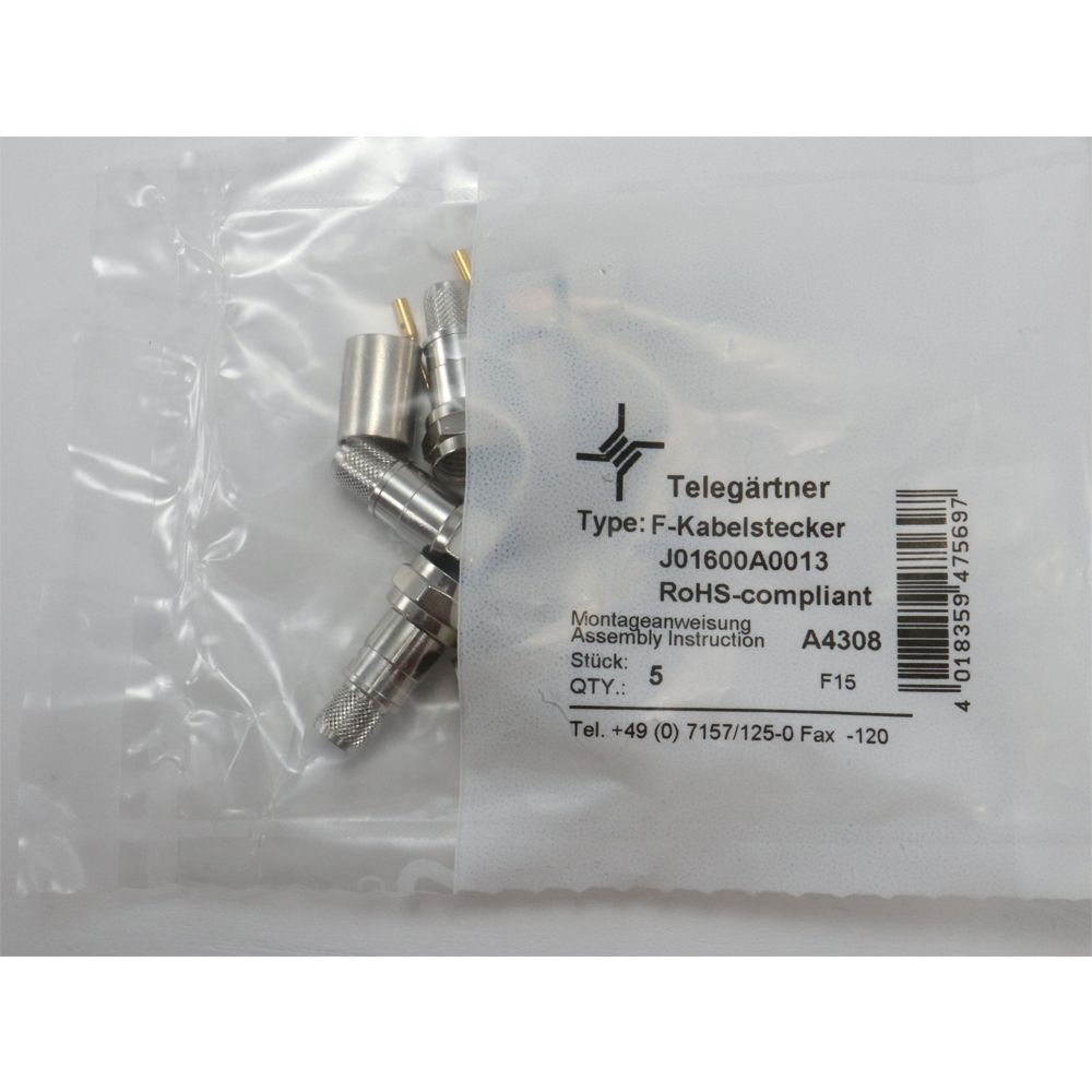 Telegartner: F Straight Plug Crimp G51/G53