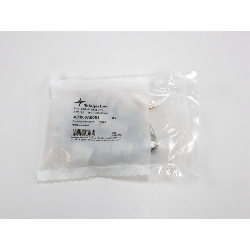 Telegartner: BNC Conector macho recto de crimpar