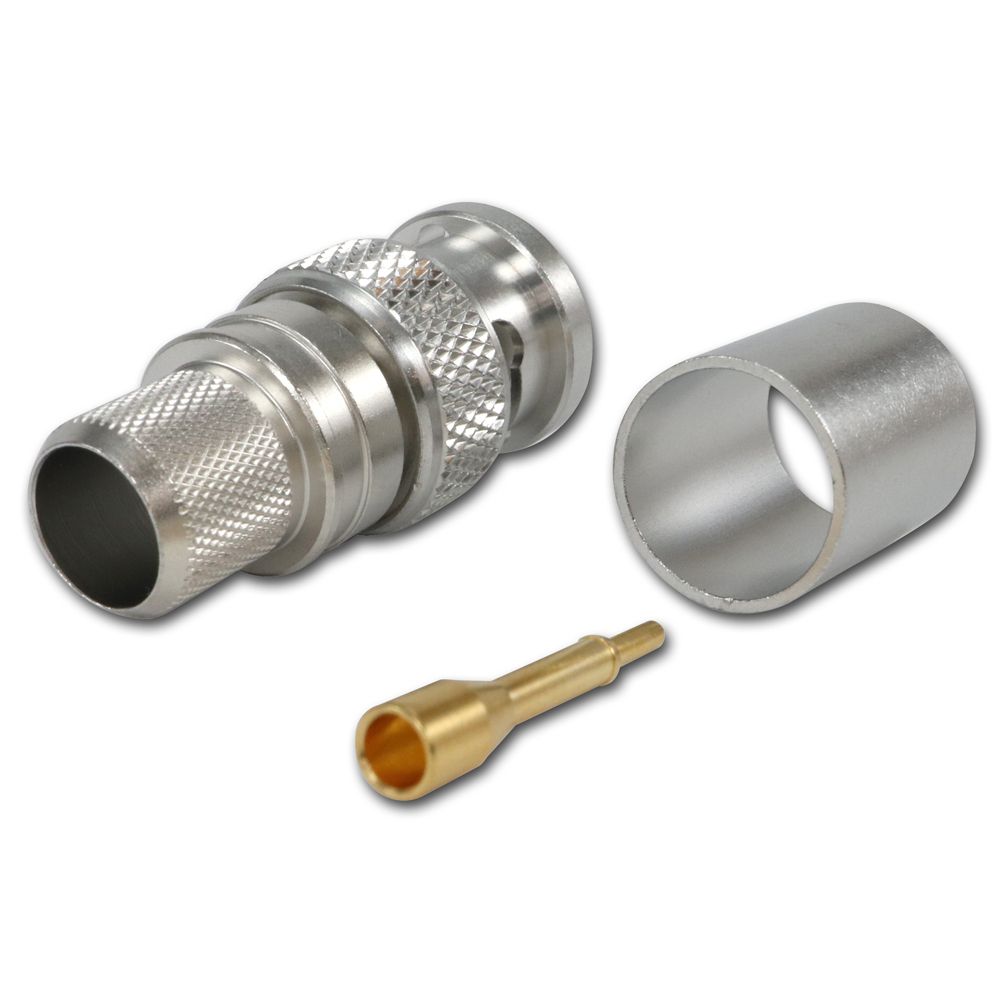 Telegartner: BNC Conector macho recto de crimpar