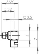 Telegartner: MMCX-Enchufe angular G34