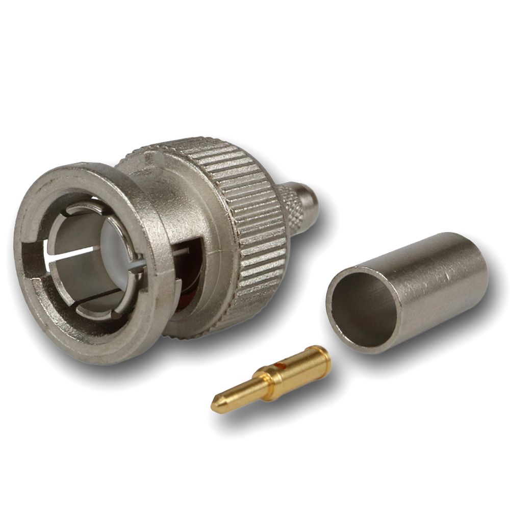 Telegartner: BNC Conector macho recto de crimpar