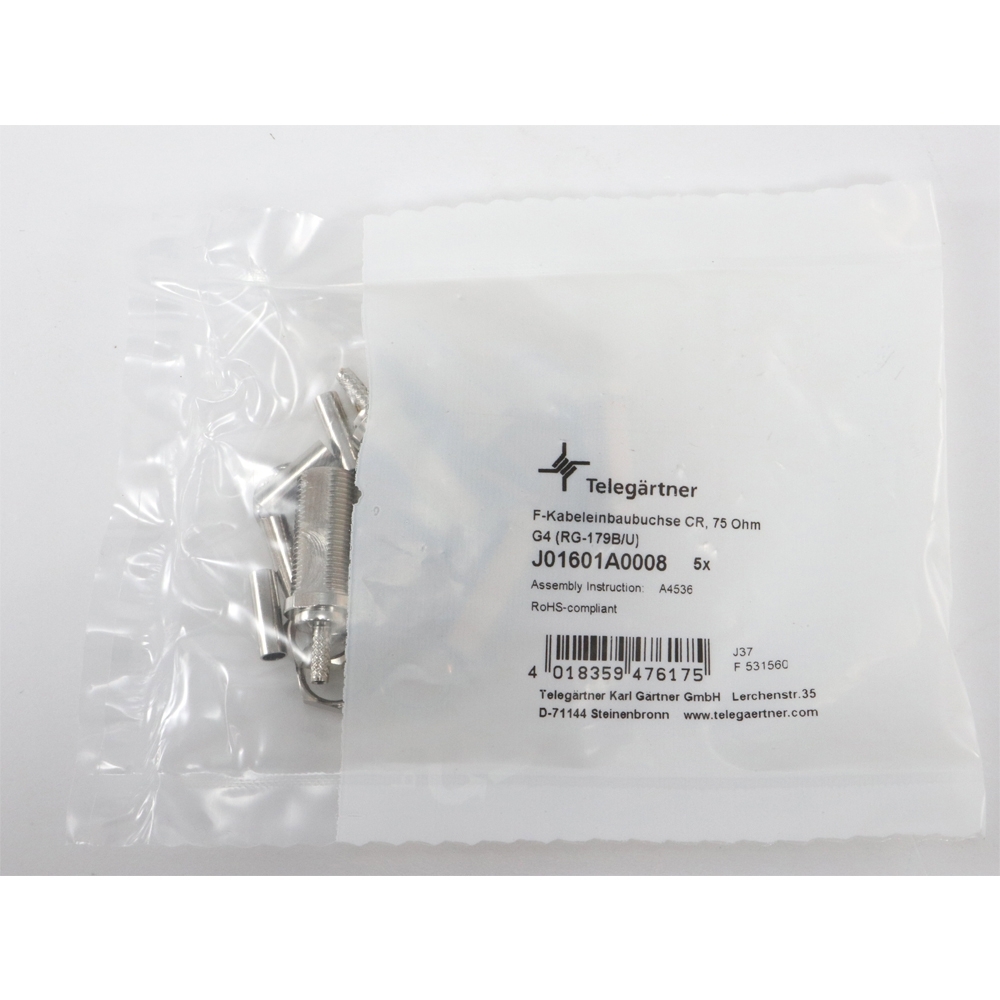 Telegartner: F Cavo presa montata Crimp G04