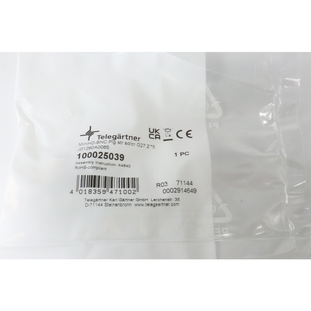 Telegärtner: Mini HD-BNC-Kabelstecker Crimp G27