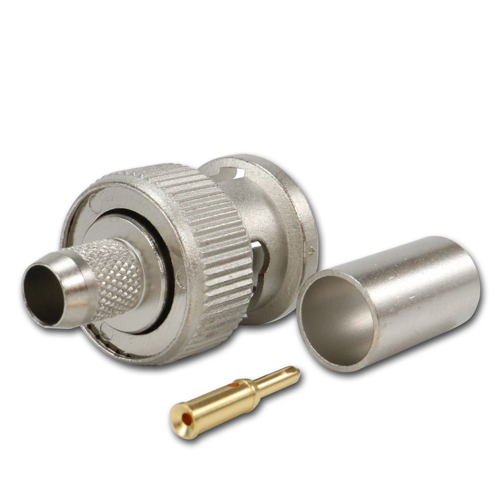 Telegartner: BNC Conector macho recto de crimpar