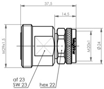 Telegartner: Adaptor 7-16 to 4.3-10