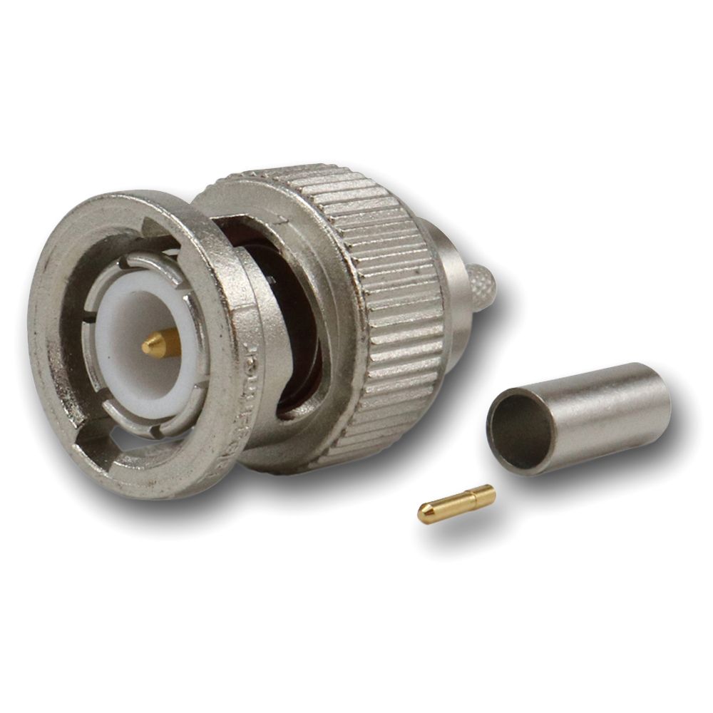 Telegartner: BNC Conector macho recto de crimpar Telegartner: BNC Conector macho recto de crimpar