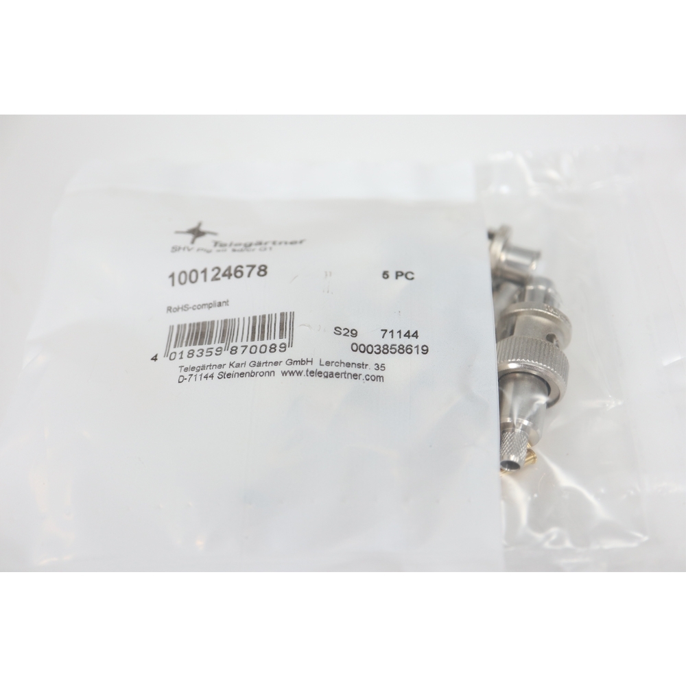 Telegartner: SHV Straight Plug Solder/Crimp G01