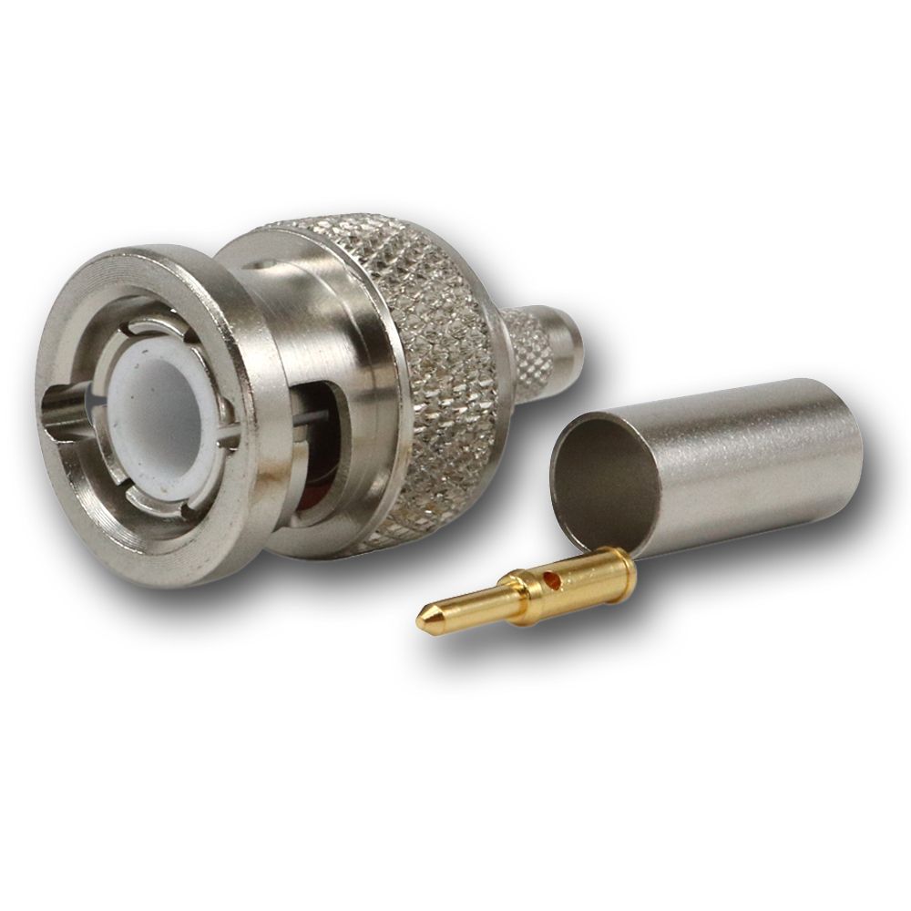 Telegartner: BNC Conector macho recto de crimpar Telegartner: BNC Conector macho recto de crimpar