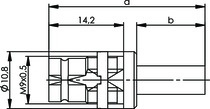 Telegärtner: 1.6/5.6 Kabeleinbaubuchse Crimp G27